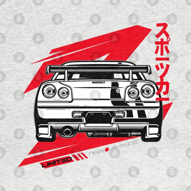 Nissan R34 Back view by Tjhtt Autoarts